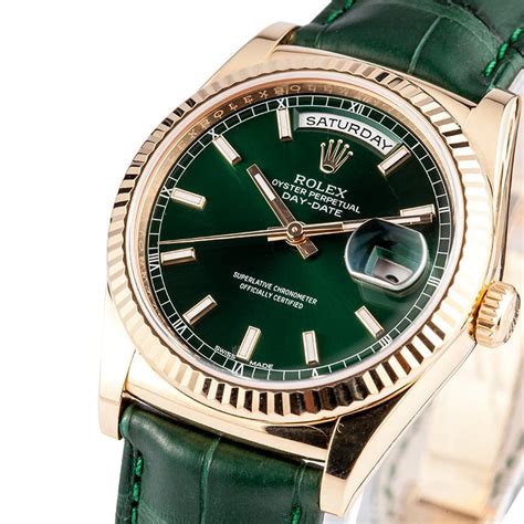 rolex president watch with leather strap|pre owned presidential Rolex watches.